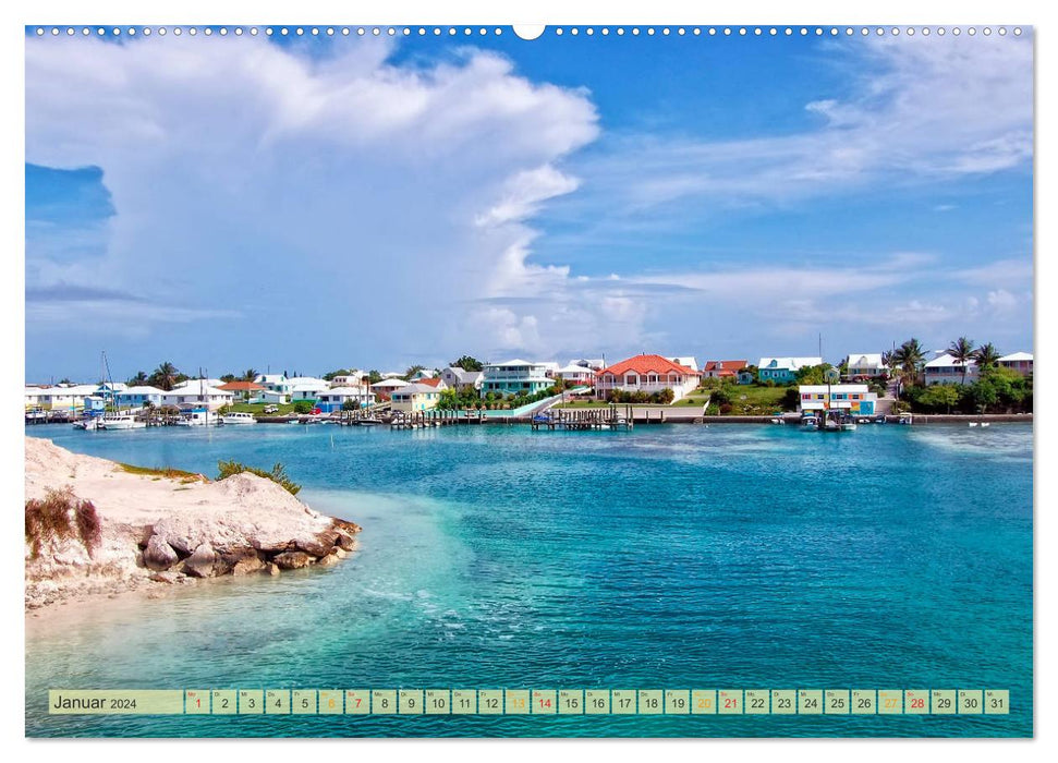 Die Westindischen Inseln - Bahamas (CALVENDO Wandkalender 2024)