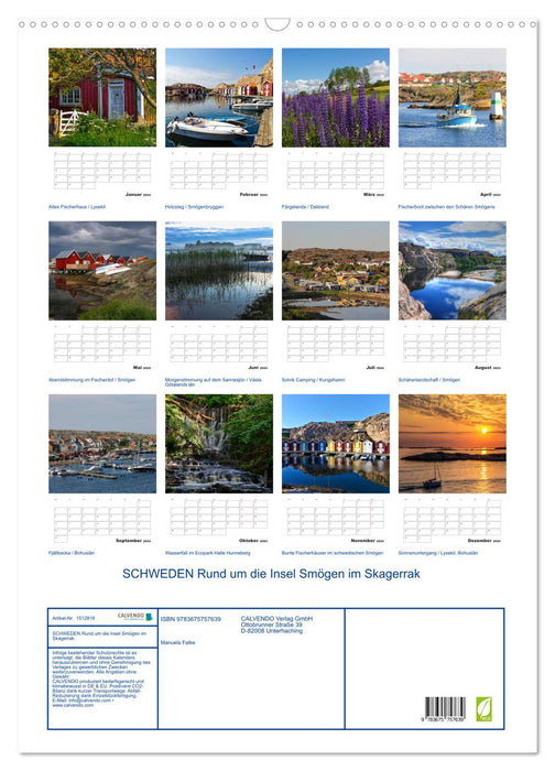 SWEDEN Around the island of Smögen in the Skagerrak (CALVENDO wall calendar 2024) 