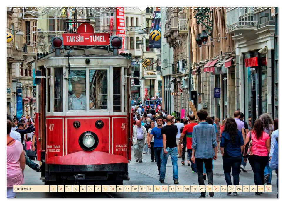 Through the world by tram (CALVENDO Premium wall calendar 2024) 