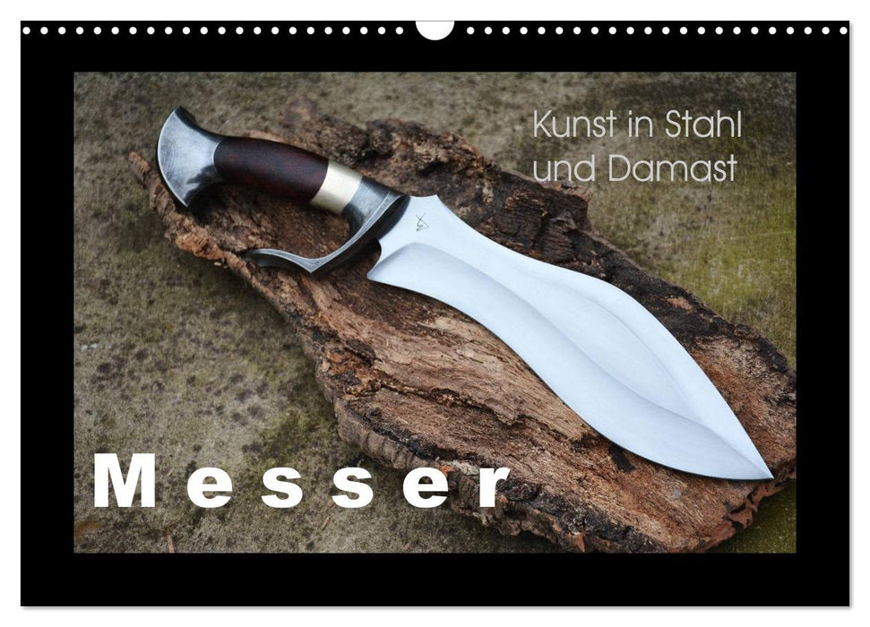Art in steel and damask - knife (CALVENDO wall calendar 2024) 