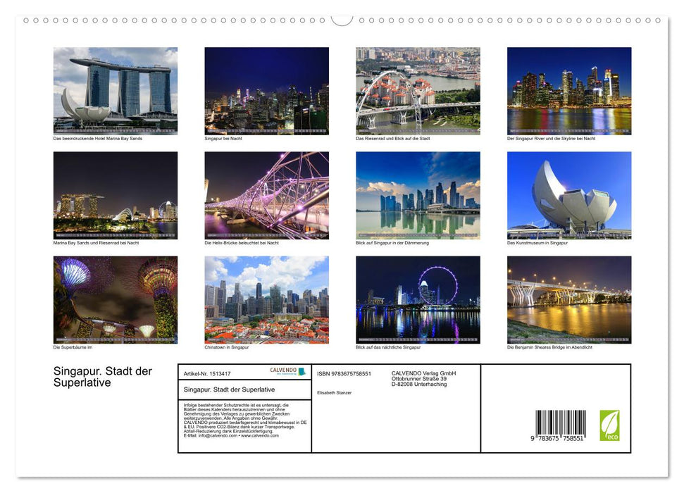 Singapore. City of superlatives (CALVENDO Premium Wall Calendar 2024) 