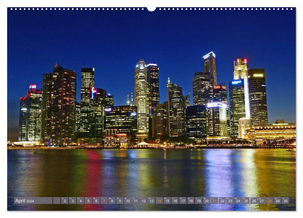 Singapur. Stadt der Superlative (CALVENDO Premium Wandkalender 2024)