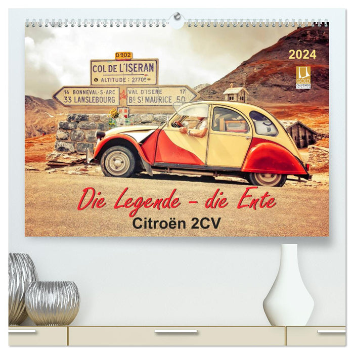 The legend - the duck, Citroën 2CV (CALVENDO Premium wall calendar 2024) 