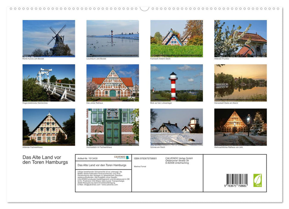 Das Alte Land vor den Toren Hamburgs (CALVENDO Premium Wandkalender 2024)