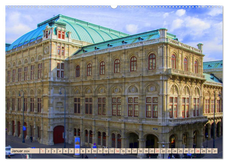 Geliebtes Wien. Österreichs Perle an der Donau (CALVENDO Premium Wandkalender 2024)