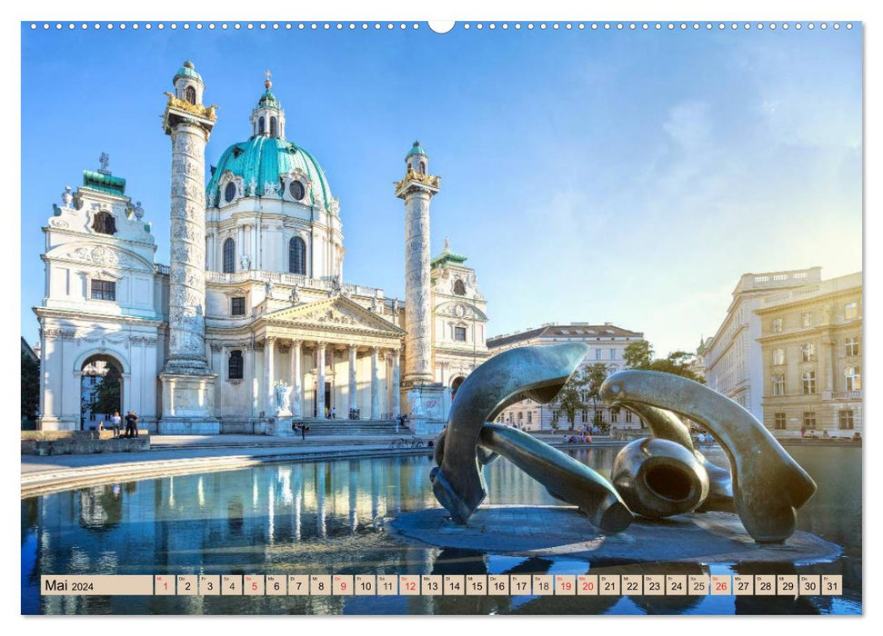 Geliebtes Wien. Österreichs Perle an der Donau (CALVENDO Premium Wandkalender 2024)