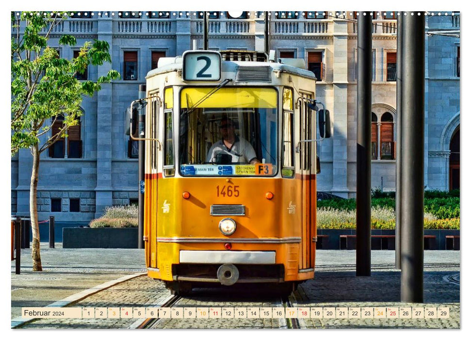 Durch die Welt mit der Straßenbahn (CALVENDO Wandkalender 2024)