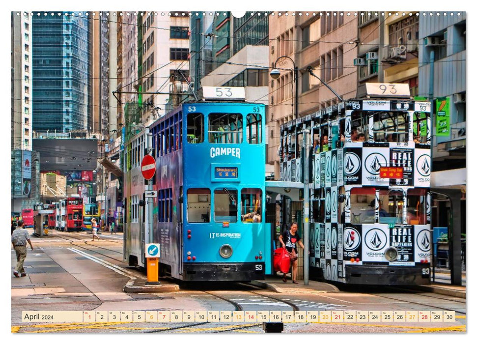 Through the world by tram (CALVENDO wall calendar 2024) 