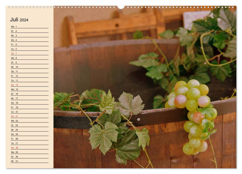 Weinanbau. Von der Traube zum Wein (CALVENDO Premium Wandkalender 2024)