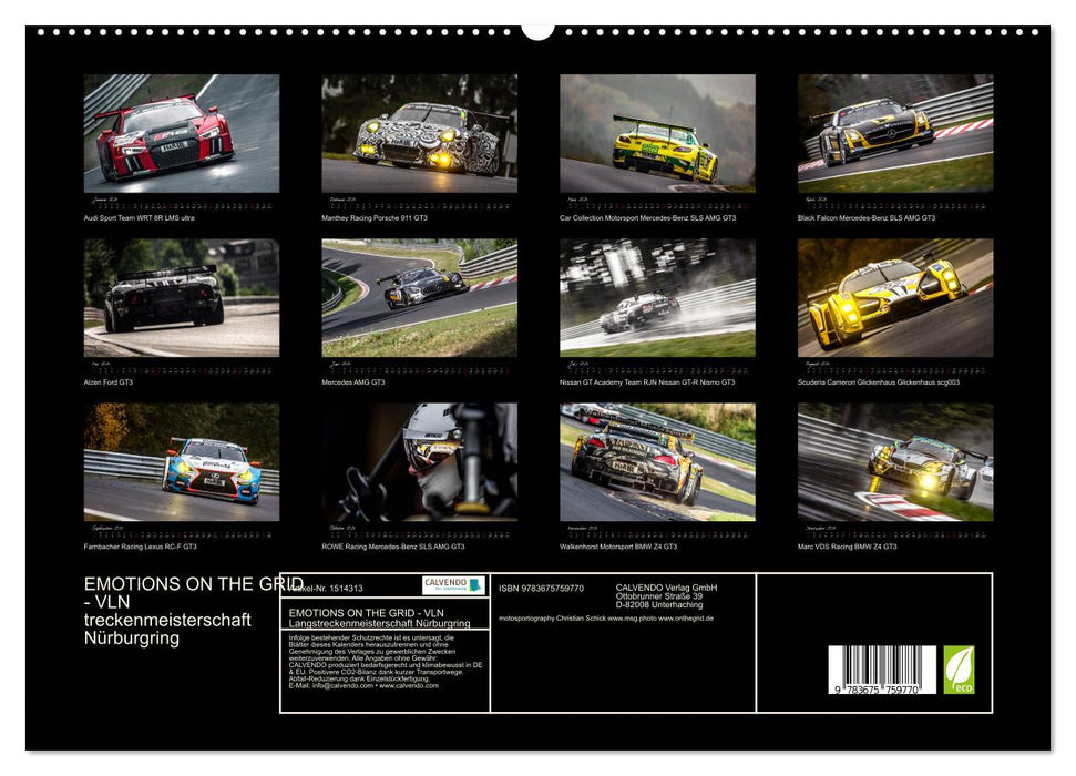 EMOTIONS ON THE GRID - VLN Langstreckenmeisterschaft Nürburgring (CALVENDO Premium Wandkalender 2024)