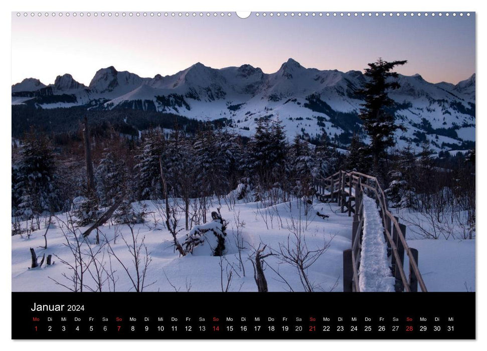 Lichtstimmungen Schweiz 2024 (CALVENDO Premium Wandkalender 2024)