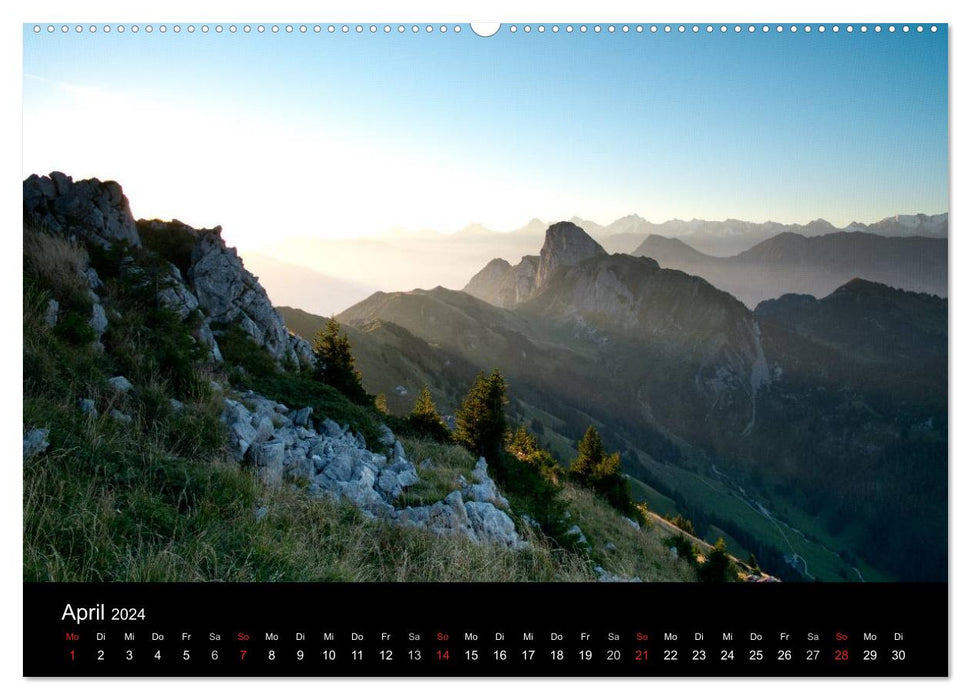 Lichtstimmungen Schweiz 2024 (CALVENDO Premium Wandkalender 2024)