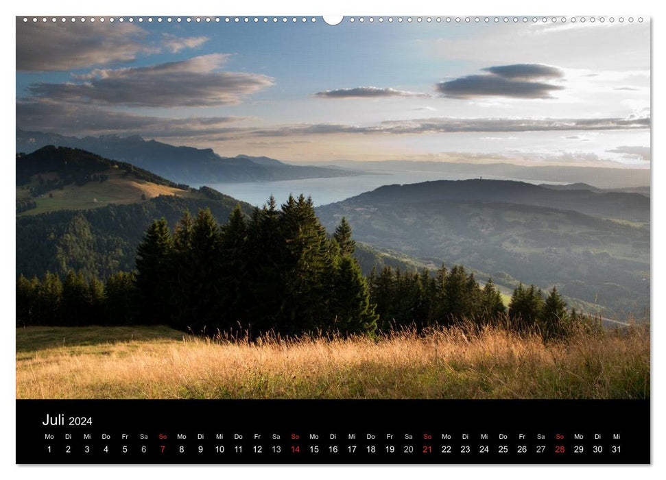 Lichtstimmungen Schweiz 2024 (CALVENDO Premium Wandkalender 2024)