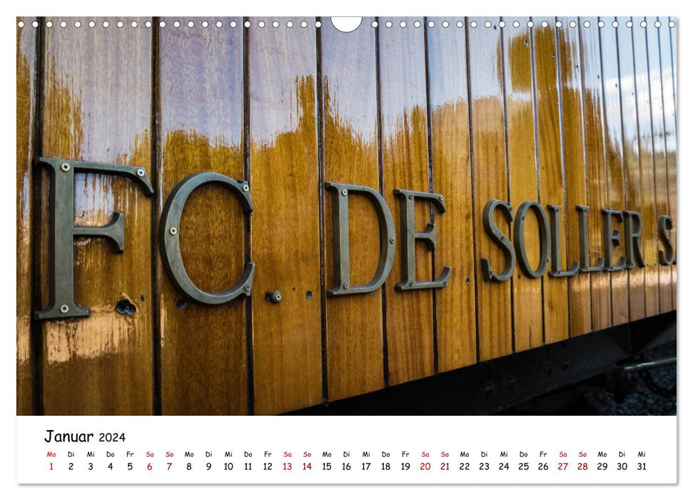 Die Schienen von Soller und Port de Soller (CALVENDO Wandkalender 2024)