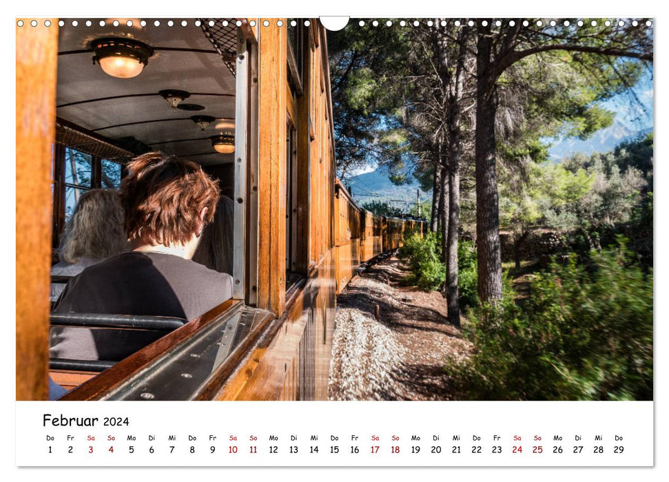 Die Schienen von Soller und Port de Soller (CALVENDO Wandkalender 2024)