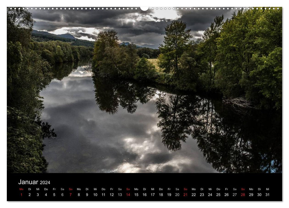 Die Highlands - Schottlands rauher Nordwesten (CALVENDO Wandkalender 2024)