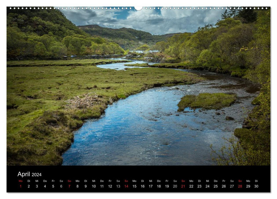 Die Highlands - Schottlands rauher Nordwesten (CALVENDO Wandkalender 2024)