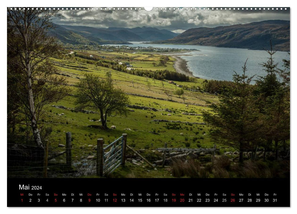 Die Highlands - Schottlands rauher Nordwesten (CALVENDO Wandkalender 2024)
