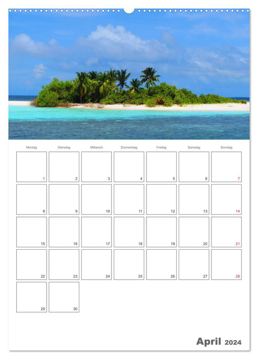 Maldives – Rêver au paradis (Calvendo Premium Wall Calendar 2024) 