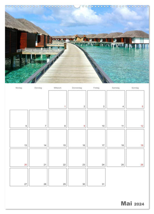 Maldives – Rêver au paradis (Calvendo Premium Wall Calendar 2024) 