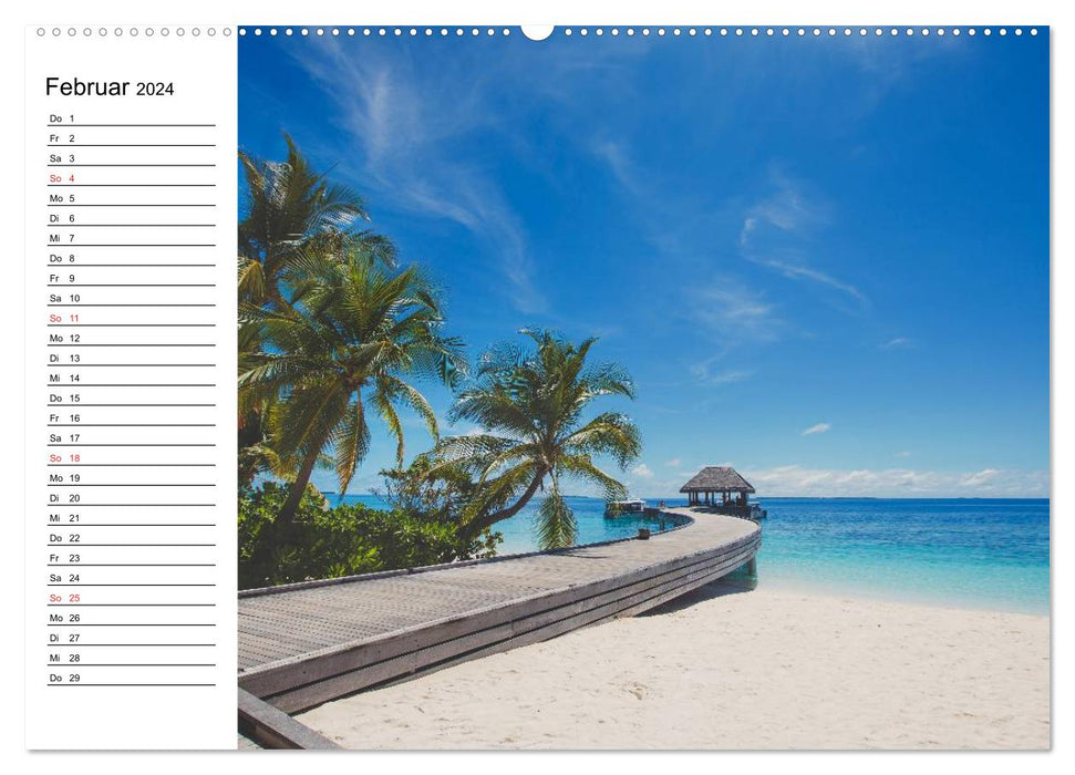 Südsee-Inseln. Von Fidschi bis Bora Bora (CALVENDO Wandkalender 2024)