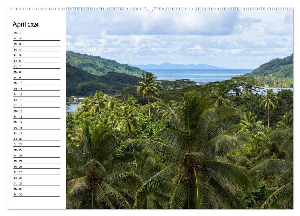 Südsee-Inseln. Von Fidschi bis Bora Bora (CALVENDO Wandkalender 2024)