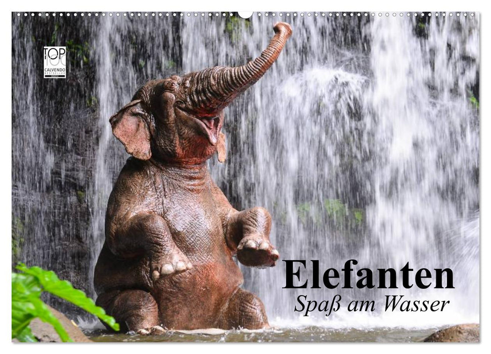 Elefanten. Spaß am Wasser (CALVENDO Wandkalender 2024)