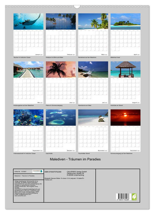 Malediven - Träumen im Paradies (CALVENDO Wandkalender 2024)