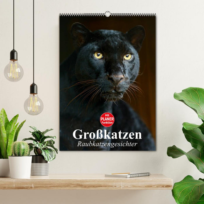 Großkatzen. Raubkatzengesichter (CALVENDO Wandkalender 2024)