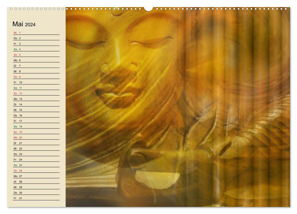 Buddha und Yin Yang (CALVENDO Wandkalender 2024)