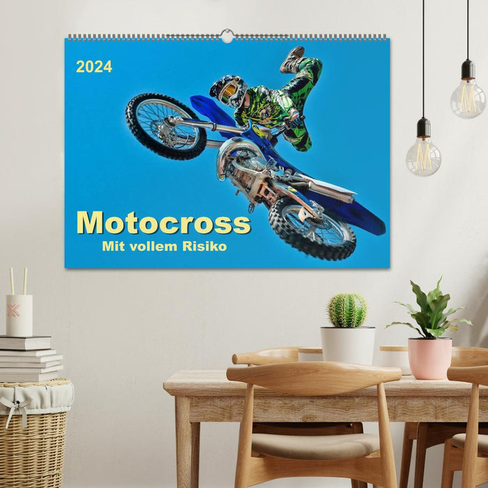 Motocross - avec tous les risques (Calendrier mural CALVENDO 2024)