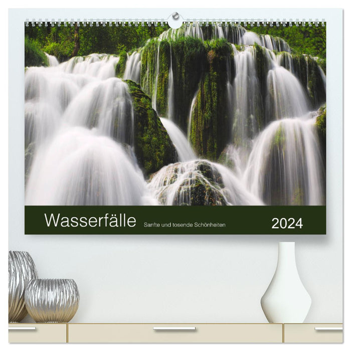 WATERFALLS - Gentle and thundering beauties (CALVENDO Premium Wall Calendar 2024) 