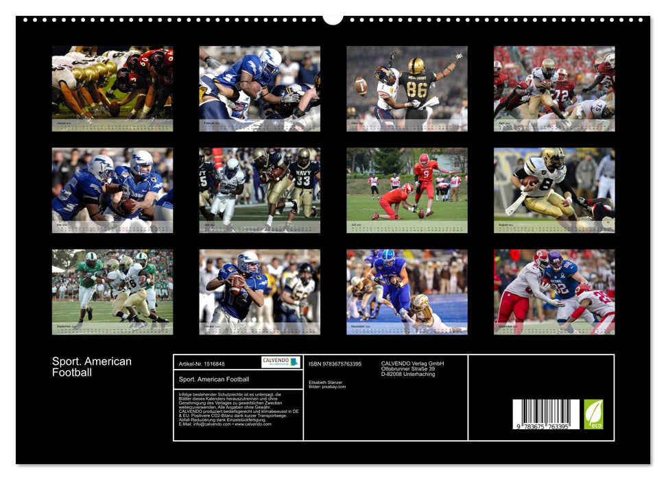 Sport. American Football (CALVENDO Premium Wandkalender 2024)