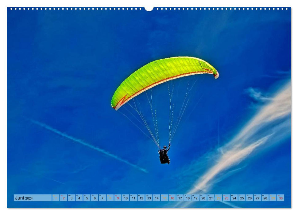 Be free - paragliding (CALVENDO wall calendar 2024) 
