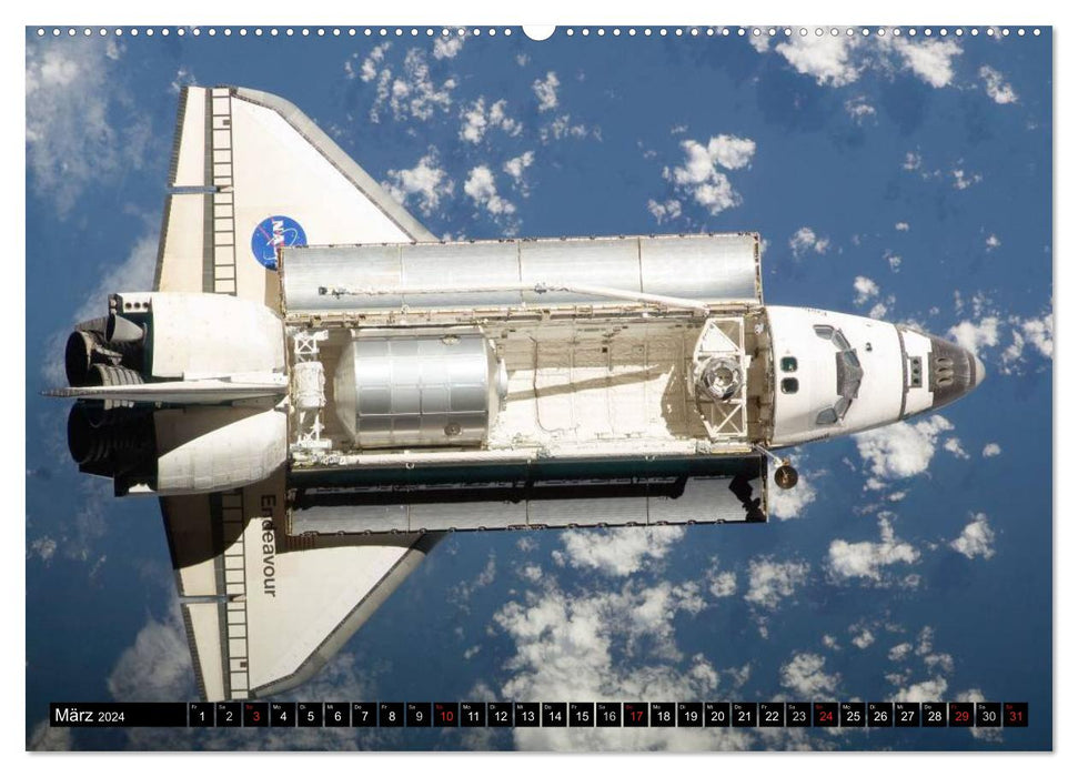 Space Shuttle. Impressions from space travel (CALVENDO Premium Wall Calendar 2024) 