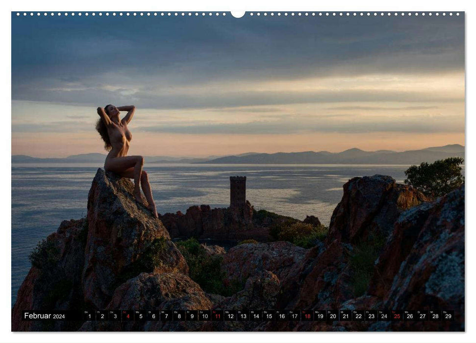 Côte d'Azur - Landschaftsaktbilder in der Natur (CALVENDO Premium Wandkalender 2024)
