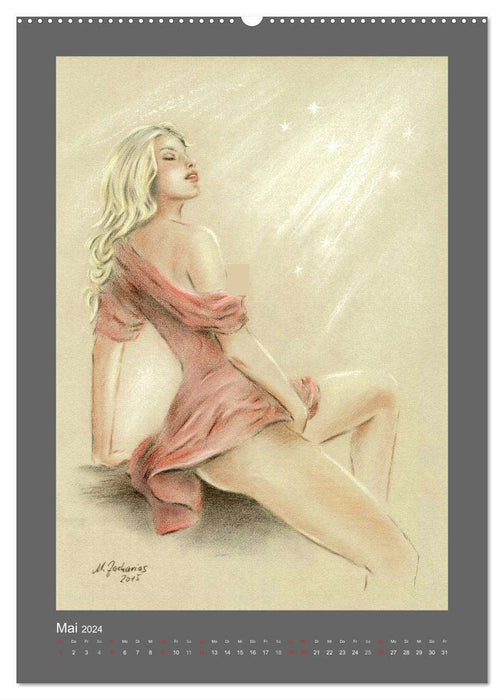 Erotische Malerei - Akt und Dessous (CALVENDO Premium Wandkalender 2024)