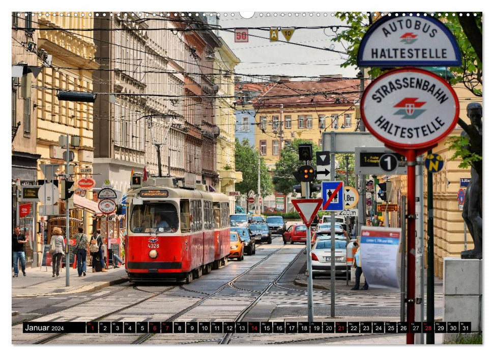 Wien - Haupstadt mit Charme (CALVENDO Premium Wandkalender 2024)
