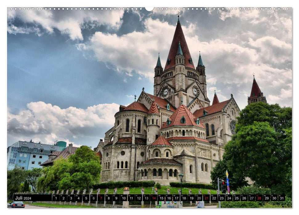 Wien - Haupstadt mit Charme (CALVENDO Premium Wandkalender 2024)