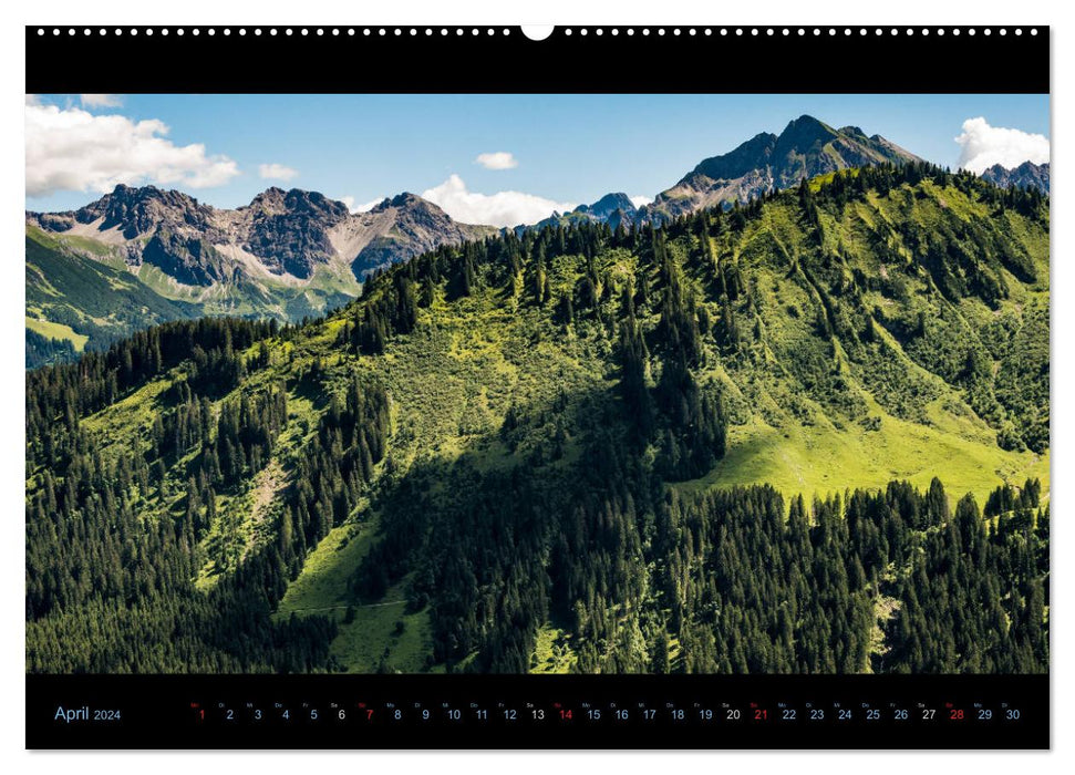 Oberstdorf Region - Kleinwalsertal and Nebelhorn (CALVENDO Premium Wall Calendar 2024) 