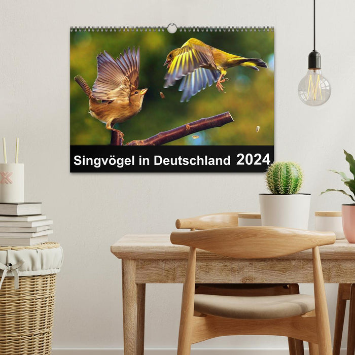 Oiseaux chanteurs en Allemagne (calendrier mural CALVENDO 2024) 
