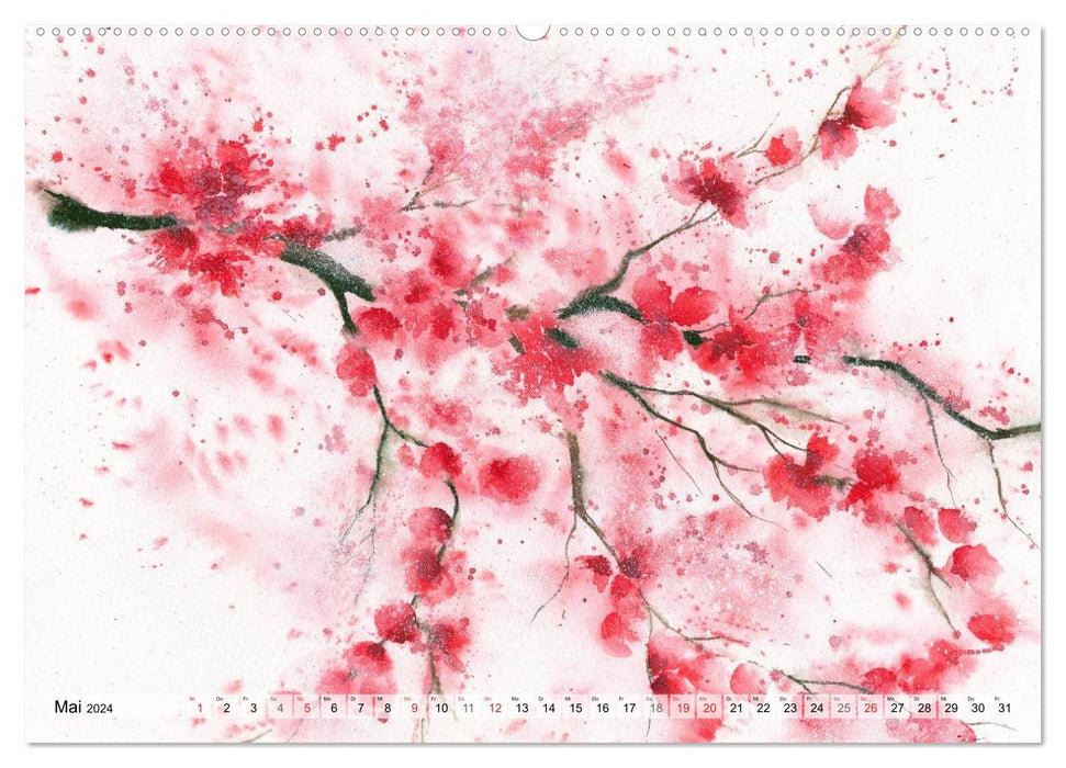 Jahreszeiten Aquarelle (CALVENDO Wandkalender 2024)
