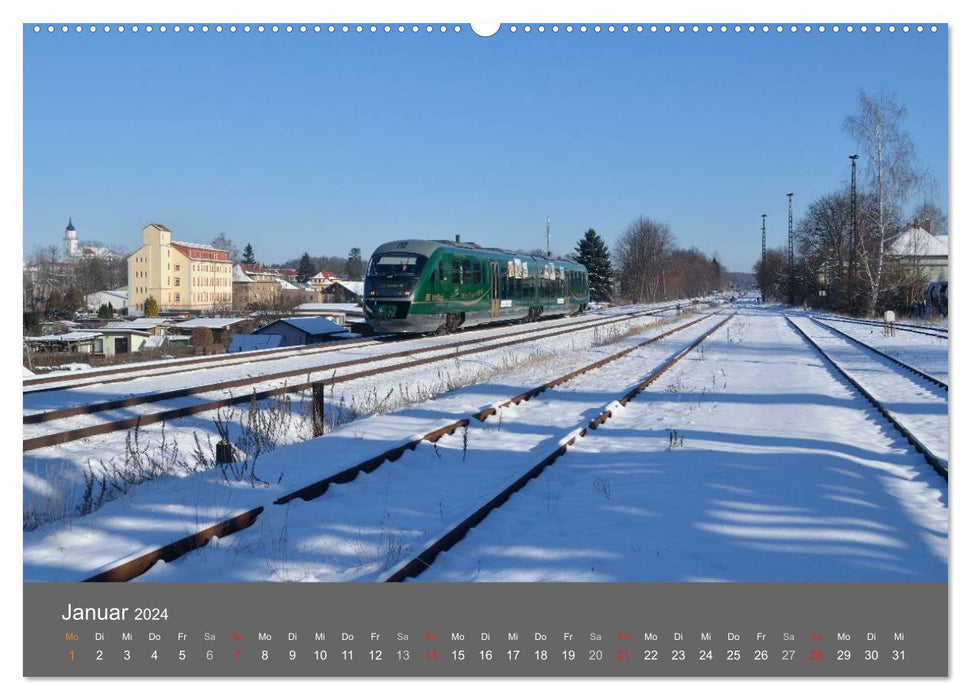 Eisenbahn Kalender 2024 - Oberlausitz und Nachbarländer (CALVENDO Premium Wandkalender 2024)