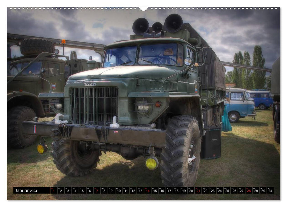 anciens véhicules militaires de chasse du bloc de l'Est (calendrier mural CALVENDO 2024) 