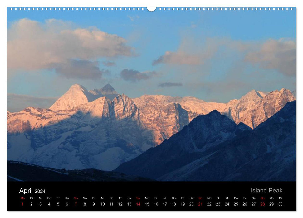 Les plus belles montagnes du Khumbu Himal (Calendrier mural CALVENDO 2024) 