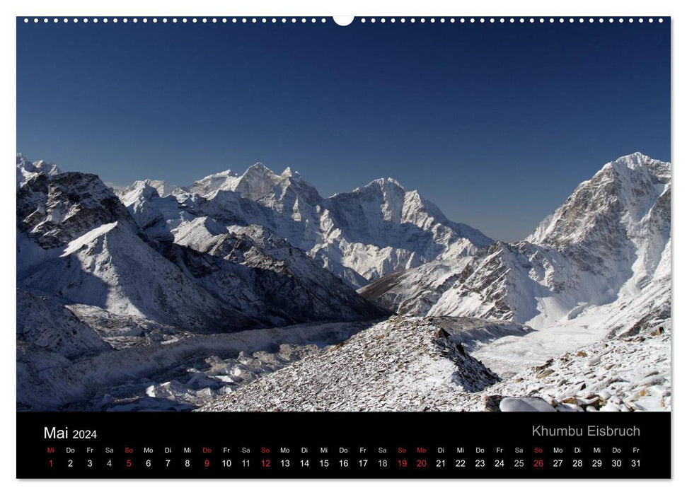 Les plus belles montagnes du Khumbu Himal (Calendrier mural CALVENDO 2024) 