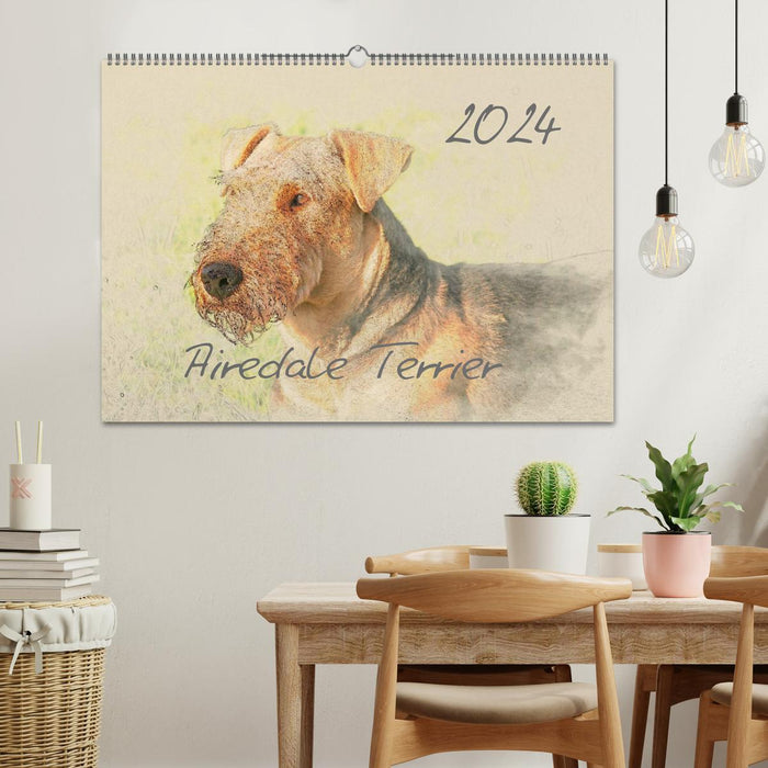 Airedale Terrier 2024 (CALVENDO Wandkalender 2024)