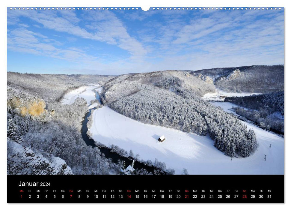 Das Donautal - Wanderparadies auf der Schwäbischen Alb (CALVENDO Wandkalender 2024)