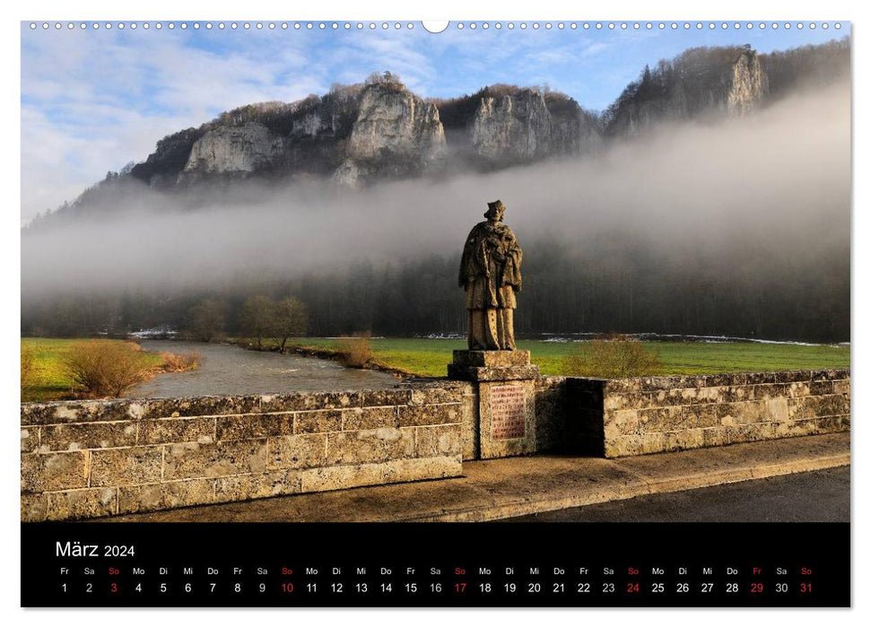 Das Donautal - Wanderparadies auf der Schwäbischen Alb (CALVENDO Wandkalender 2024)