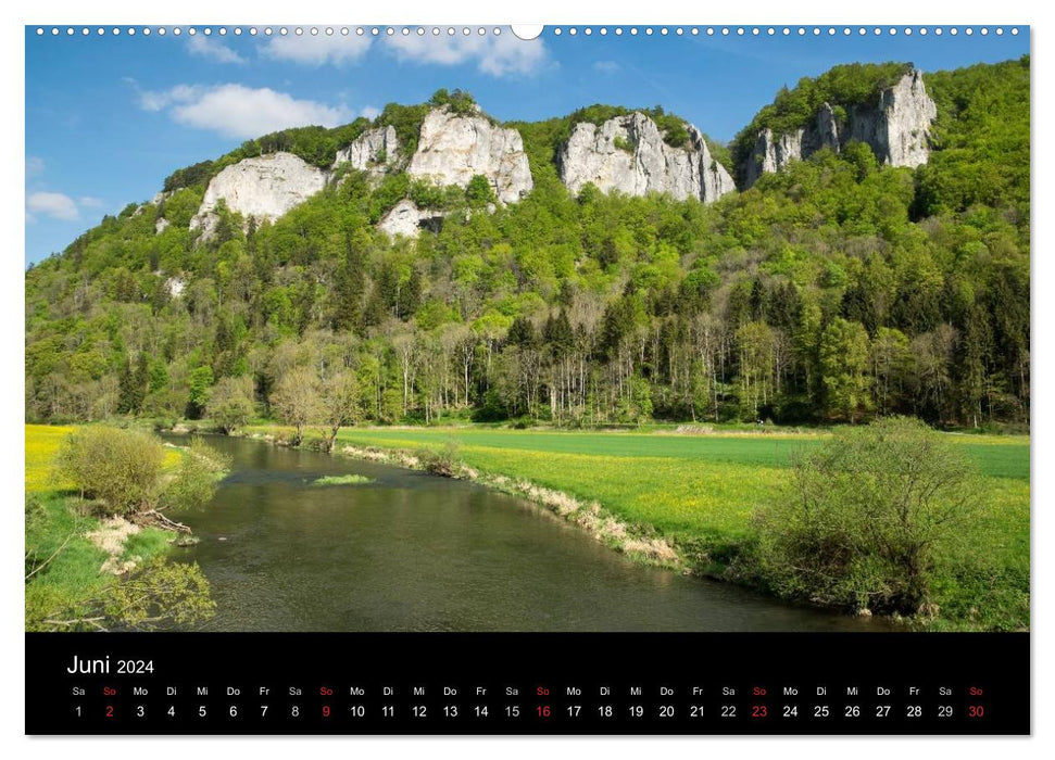 Das Donautal - Wanderparadies auf der Schwäbischen Alb (CALVENDO Wandkalender 2024)